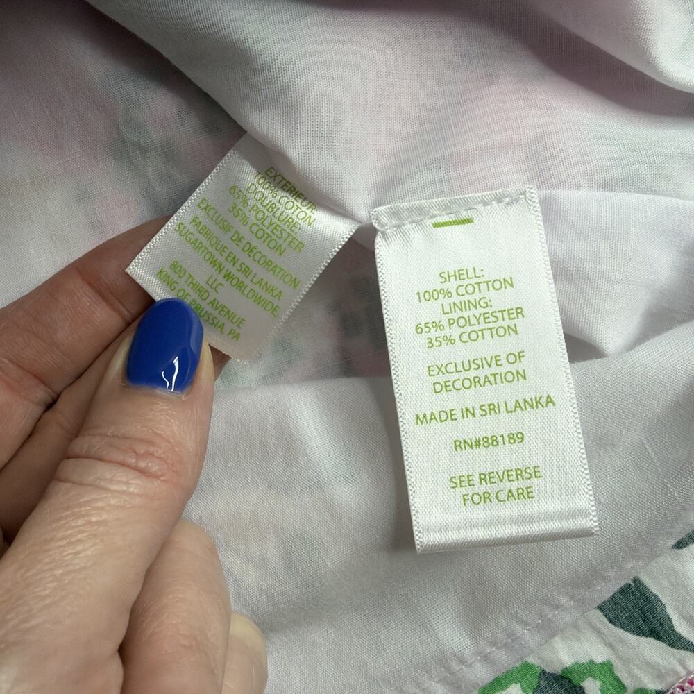 Lilly Pulitzer Girls Size 8 Little Lilly Classic Floral Shift Dress Pink Green - Picture 12 of 14